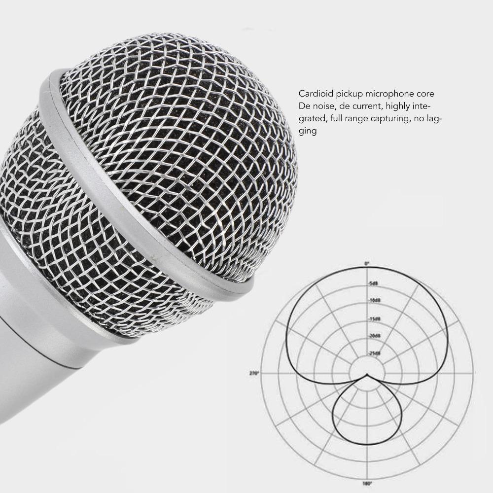6.5mm Connector Dynamic Vocal Microphone Cardioid Dynamic Mic for Singing Machine