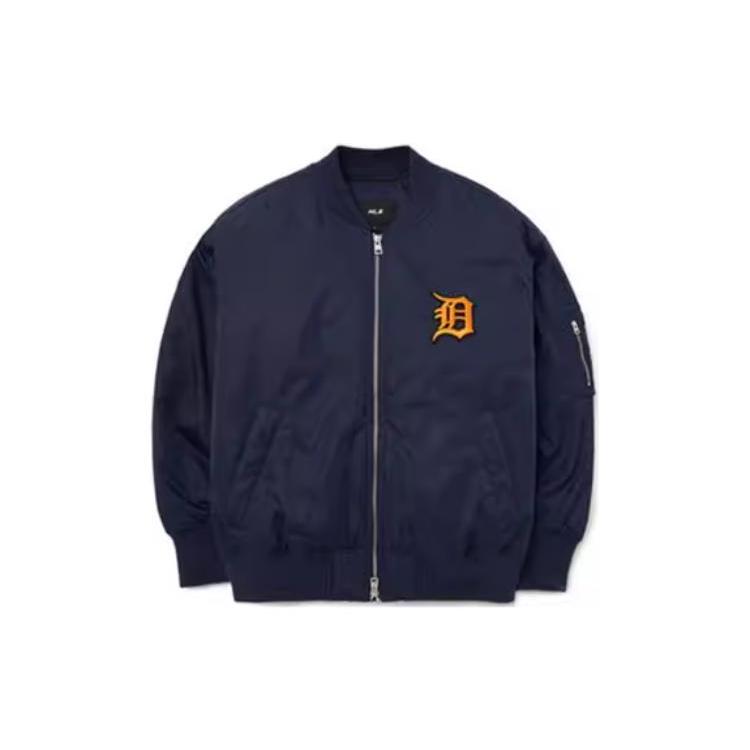 MLB Detroit Tigers Jackets Unisex Navy Blue Baseball Collar Moderate Other 3AJPB0124-46NYD S