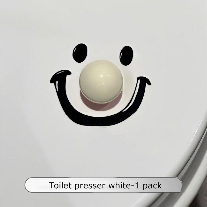 Toilet Seat Lifter Toilet Ring Handle Smiling Face Shape Button Replacement Parts Lifty Avoid Pusher For Avoid Touching