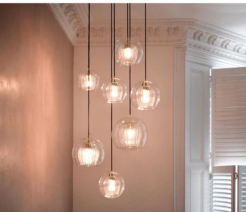 Nordic Minimalist Glass Ball Pendant Light for Cafe, Restaurant, Bar, Window, or Bedside.