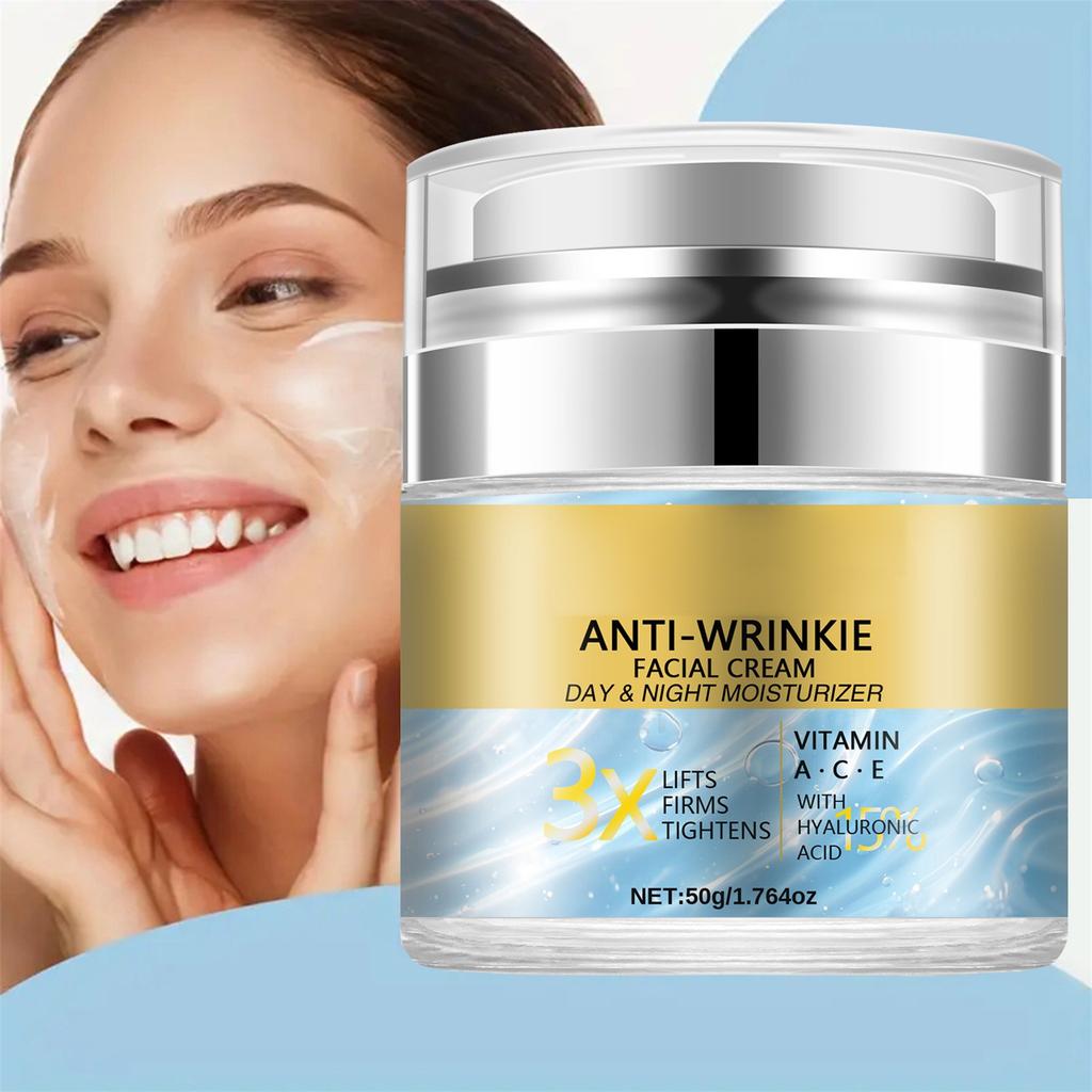 Retinolový kolagenový krém , Hydratační denní a noční krém , Proti stárnutí , Redukce jemných linek a zpevnění , 50g ,