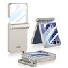 Magnetic Folding Hinge Pen Case with Touch Pen Mirror Film Case for Samsung Galaxy Z Flip 8 Case Skin Friendly Matte Solid Color