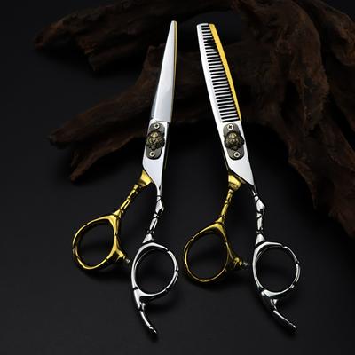 Professional 440C Steel 6 '' Scissor Tiger Hair Scissors Haircut Thinning Barber Hair Cutting Shears Hairdressing Scissors