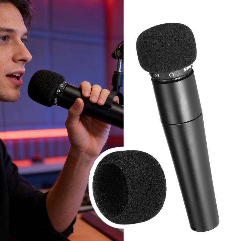 Upgrades Sponge Mic Filter Soft Sponge Shielding Breathable Microphone Foam Filter Quick Fixing for SM57