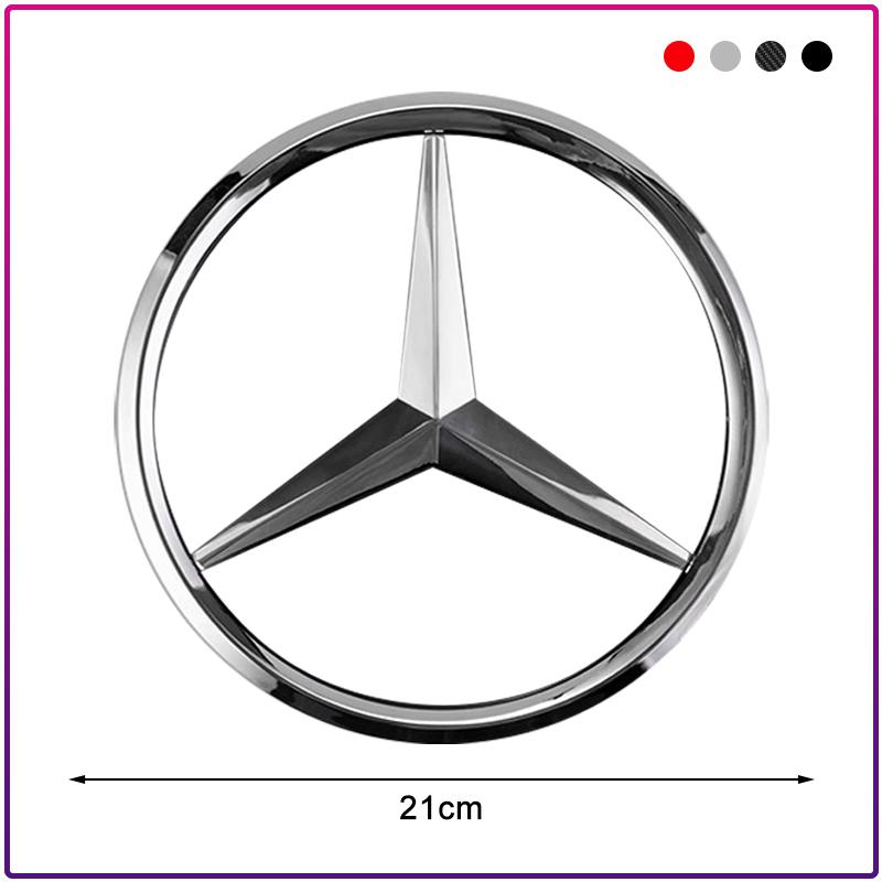 1pcs 188mm 210mm ABS Car Front Grille Badge Decal Cover Emblem For Mercedes Benz A/B/C/E Class CLK CLS GLS GLC GLA CLA GLE GLK