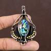 Abalone Shell Handmade Copper Wire Wrap Pendant 2.87" m0z55