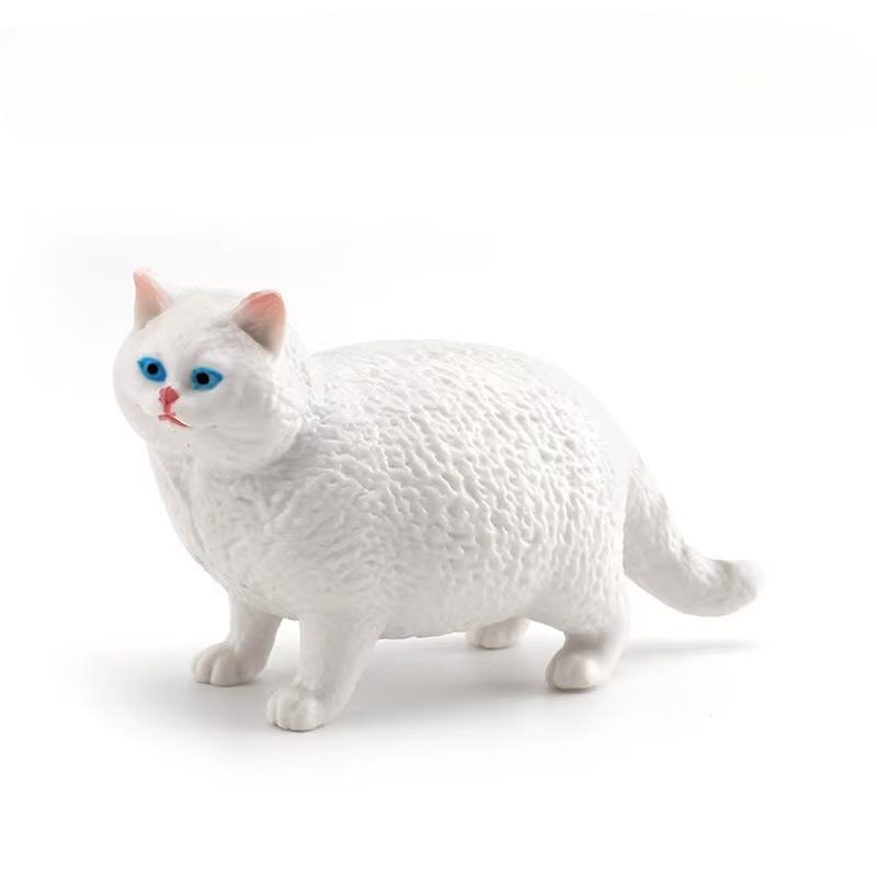 1pc Mini Realistic Cat Figurine Set Cute Orange Tabby British Shorthair Toy Kittens for Kids Decoration Resin Decorative Ornaments
