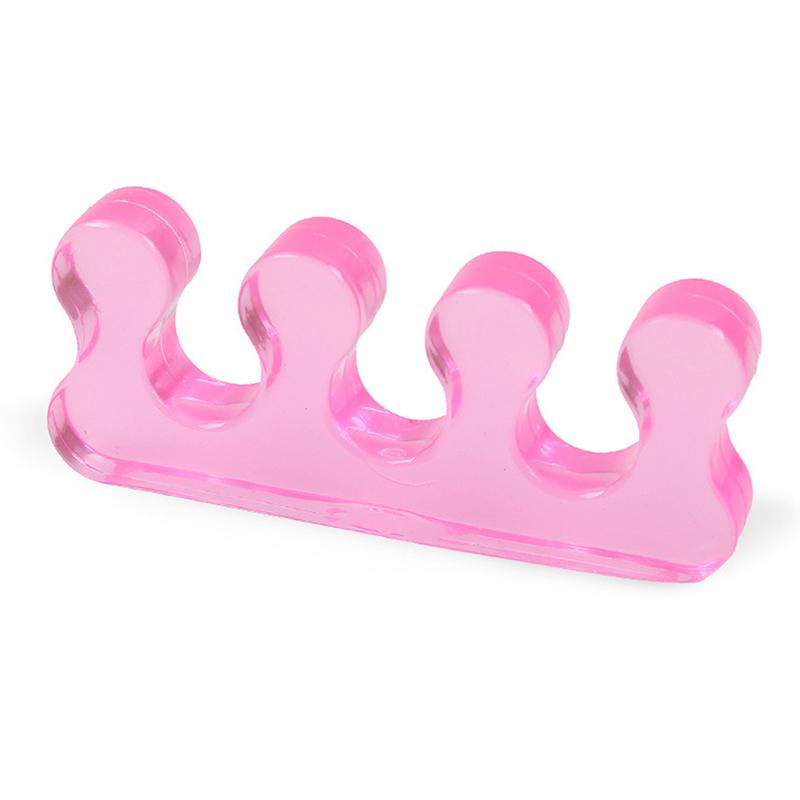 2Pcs Soft Silicone Toe Separator Flexible Finger Spacer Manicure Pedicure Tool