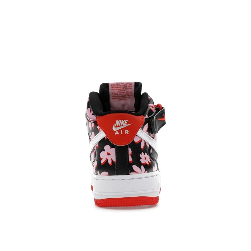 Nike Air Force 1 Mid EasyOn SE GS Flower Power Kids Sneakers Black Pink-Rise Picante-Red FQ3692-001