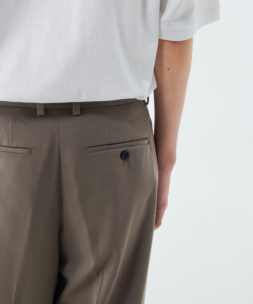 MUSINSA STANDARD Super Wide Hidden Banding Slacks [Dusty Beige]