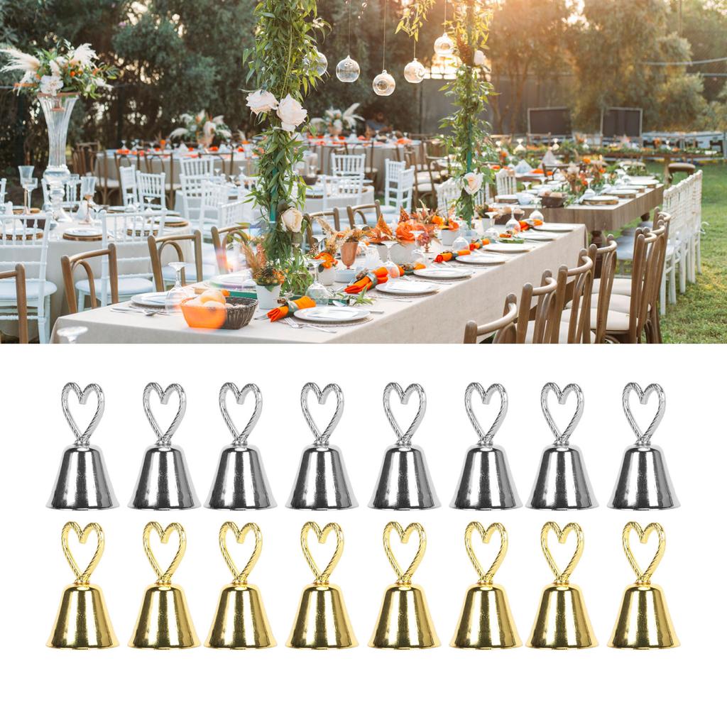 10pcs Table Number Holders European Style Innovative Bell Shaped Place Card Holders for Event Weddin