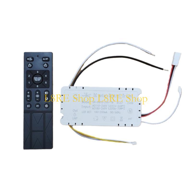 L8RE Wireless Ceiling Fan and Light Controller with Dimmer and Speed Adjustment