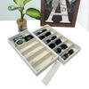 Glasses box - multi-patterned fabric eyewear jewelry storage box - sunglasses display stand