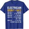 Hourly Rate Electricity Electrician Funny Electrician Unisex TShirt Unisex T-Shirt