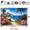 2D Flat Image, 1 Piece, Elegant Coastal Scenery, Suitable for Beach Vacations and Wedding Venues
