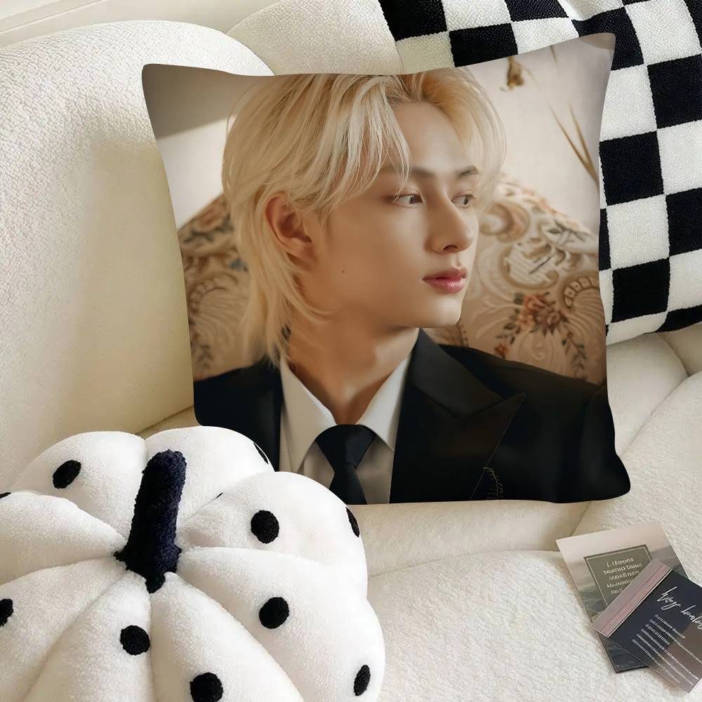 Junhui Wen Kpop Pillow Case Square Pillow Bedroom Sofa Leisure Comfort Cushion Car Home Decoration