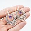 Chunky But Lightweight Natural Amethyst Earrings | Vintage-Style 925 Sterling Silver Statement Piece for Women