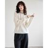 Demana Winter Wool Mohair Blend Patchwork Round Neck Knit Sweater