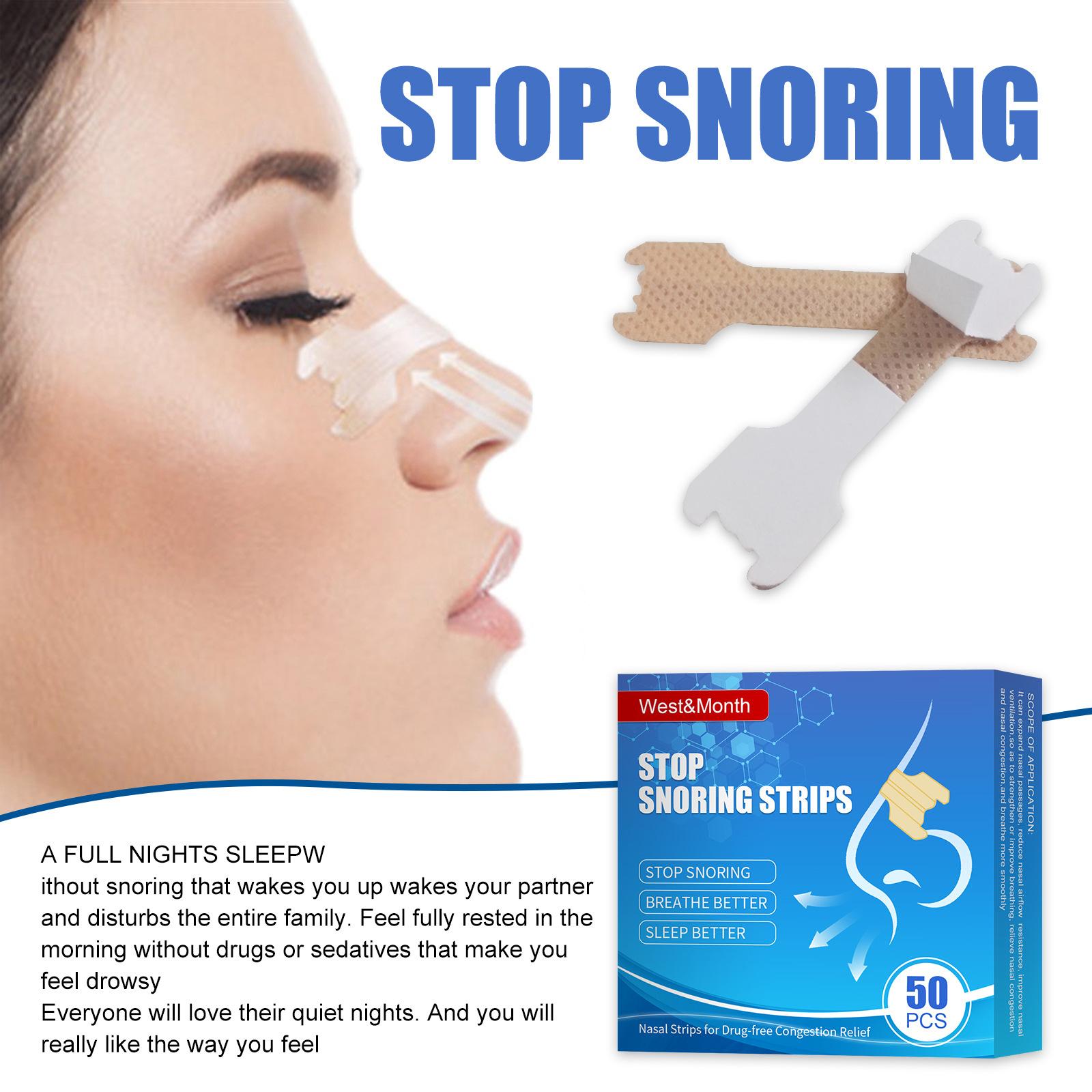 West&Month 50 шт. полоски для носа для уменьшения храпа — фото 8