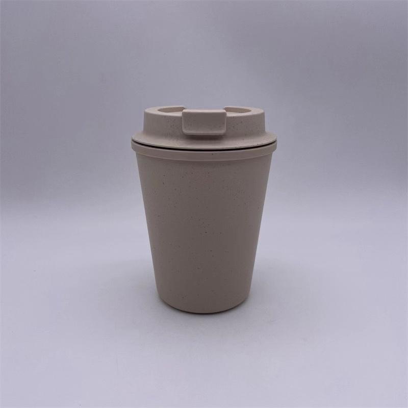 

350 мл дорожный стакан с крышкой чашка кружка для кофе многоразовые стаканы для питья чай сока кофейная чашка пластиковый стакан с пшеничной соломкой светло-желтого