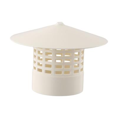 PVC Roof Ventilation Grille Rain Cap Round Hood For 75-250mm Pipe Vents And Chimney Outlet Weather Protection