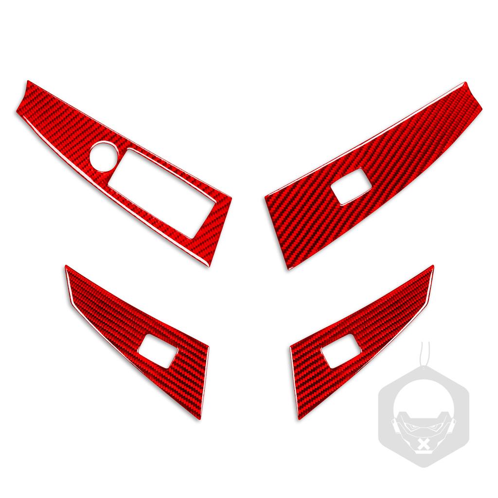 Pentru BMW Seria 5 E60 2004-2007, fibră de carbon, buton de ridicare a geamului, capac ornamental, accesorii pentru interiorul mașinii, decorare