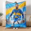 Boca Juniors Fußballspieler Vintage Graffiti Druck Flanelldecke Weich Warm Überwurf Sportfan Heimdekoration für Sofa Schlafzimmer Reise
