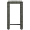 Table de bar de jardin - VIDAXL - Gris - 60,5x60,5x110,5 cm - Résine tressée - 2 places