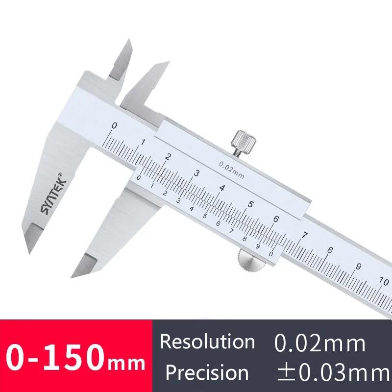 0.02mm Stainless Steel Vernier Caliper 0-150-200mm Industrial Grade High Precision Vernier Caliper Measuring Tool