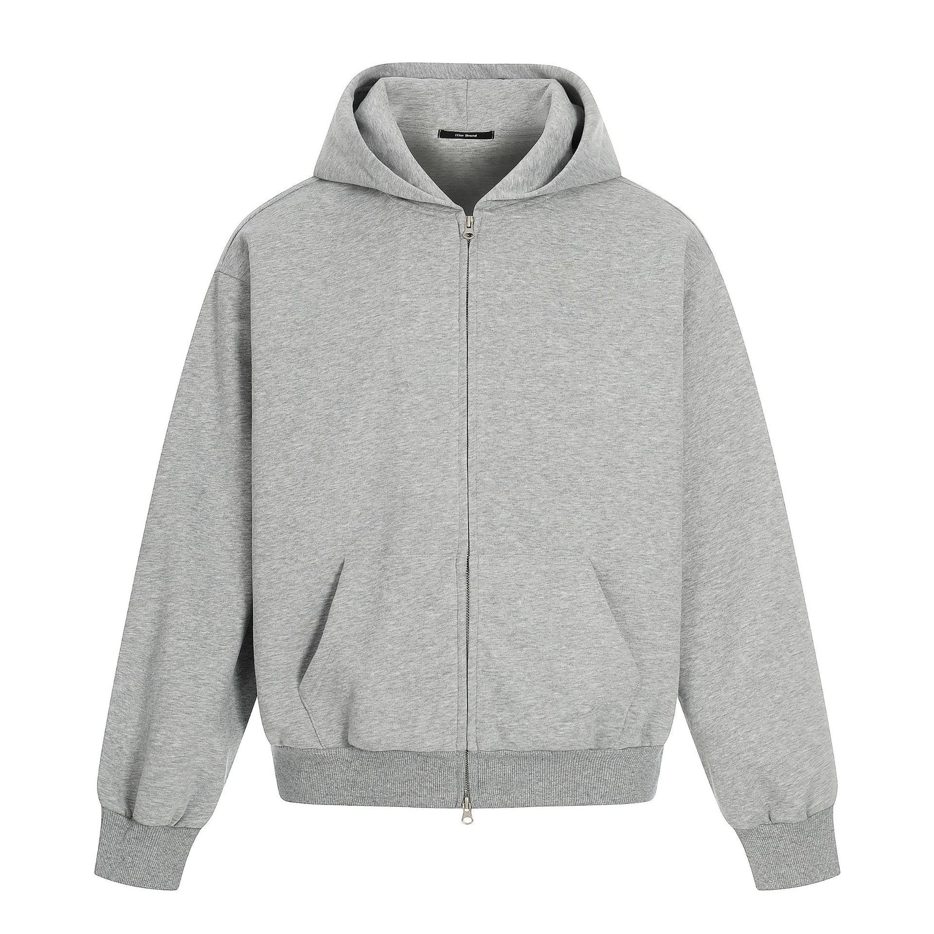 

11KN Heather Grey Unisex Sports Hoodie Sweatshirt - Autumn/Winter Slim Fit Air Layer Texture L хізер сірий колір