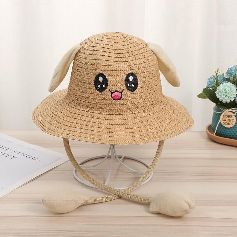 Kids Moving Ear Rabbit Straw Sun Hat