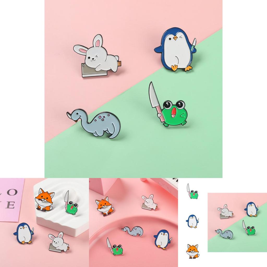 Unique Animal Brooches Featuring Playful Penguin And Fox Designs Perfect For Decoration