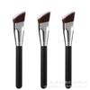 Angled Trapezoidal Wooden Handle Foundation and Contour Brush – High-Efficiency Makeup Tool for Precise Face Application