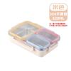 Stainless Steel 3-Compartment Lunch Box Leakproof Food Container Adults Microwave Safe Bento