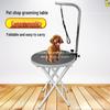 Table de Toilettage et de Bain Portative pour Animaux avec Tige Suspendue