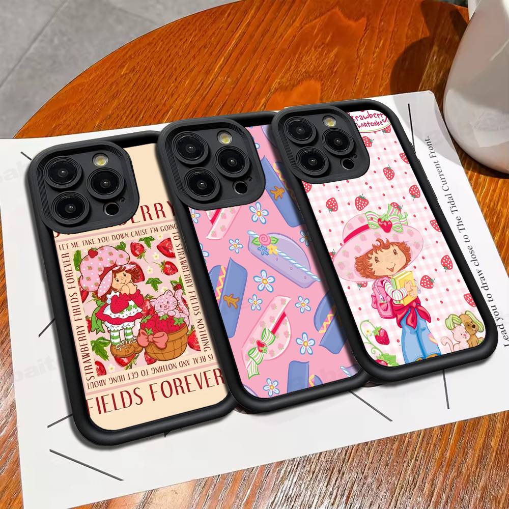 S-Strawberry-shortcake Girl Phone Case For IPhone 11 12 13 14 15 16 17 Pro Max Plus Shockproof Protecti Case