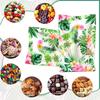 10/20/50pcs Summer Hawaiian Floral Gift Bags Hawaii Luau Tropical Beach Party Favor Bags with Handle for Birthday Party Supplies