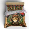 Lion crowned surrounded foliage. Bedding sets Duvet cover sets Duvet covers Pillowcases(1 * Duvet Cover 2 * Pillowcases, without duvet insert)