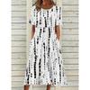 BITCED Fashion Summer Spring Short Sleeve O-Neck Casual Dresses