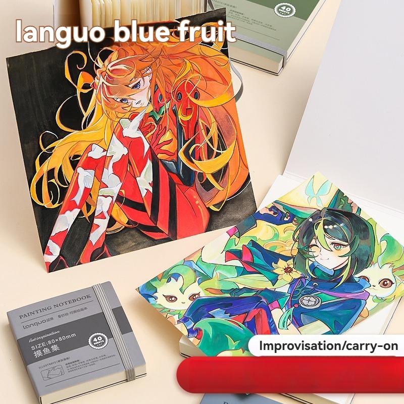 1PC Tearable Drawing Notebook Wonderful Drawing Fishbook Markpen Sketching Watercolor Notebook Thick Acrylic Cardboard Handbook