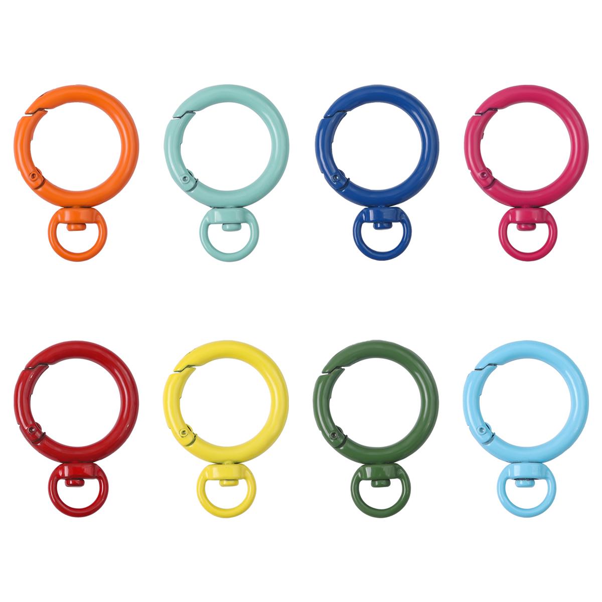 

1-5 шт. карамельного цвета круглый брелок «Любовь» пружинные застежки для сумки «сделай сам» крючок для собаки пряжка разъем аксессуары 27x39mm 5pcs разноцветный