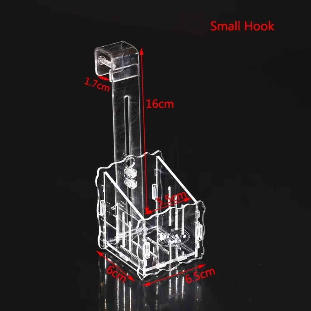 

With Suction Cup Hanging Fish Tank Clear Water Planting Cylinder Cup Acrylic Fish Tank Aquascaping S-Hook