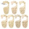 7/8 Pcs Baby Wardrobe Dividers Closet Wooden Baby Garment Size Markers Newborn To Toddler Baby Clothes Size Dividers for Daily Baby Clothes