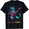 Cat Playing Guitar Rock And Roll Rock Star For Men Women Kid T-Shirt(1)