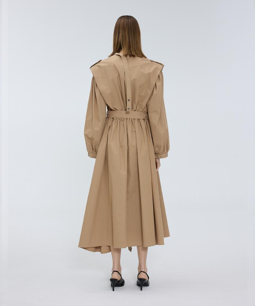 Meuameu Puff Sleeve Trench Coat Dress