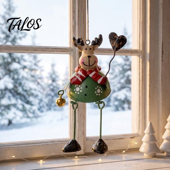 Exchange Gifts for Family Colleagues Christmas Tree Ornaments, Santa/Snowman/Elk Rustic Holiday Xmas Hanging Window Decorations Decoration with