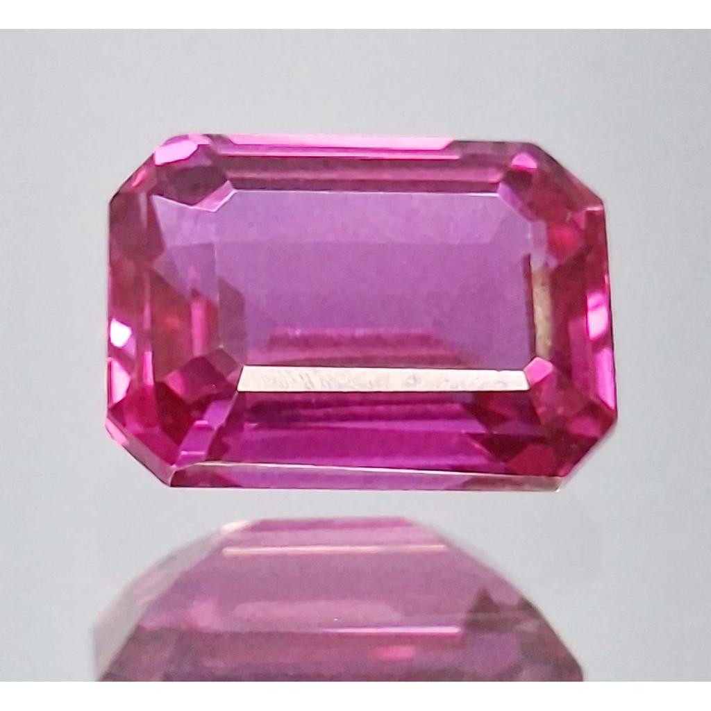 Pink Ruby Mozambique Natural 8-10 Ct Emerald Cut Beautiful Certified Gemstone