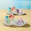 Mädchen Jungen Großes Kind Mehrfarbige Riemen Sport Sandalen Verstellbar Offene Zehen Rutschfest Sommer Kinder Strand Sandalen Outdoor Wasserschuhe