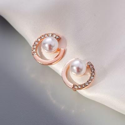 Imitation Pearl Ear Clips Without Pierced Ears Women's  Earrings Luxury Earrings Bridal Earrings