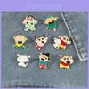 Urocza metalowa przypinka Crayon Shin-chan Postać z kreskówki Dodatek do plecaka Hurt